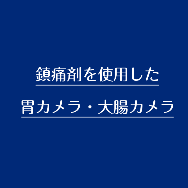 鎮痛剤を使用した胃カメラ・大腸カメラ