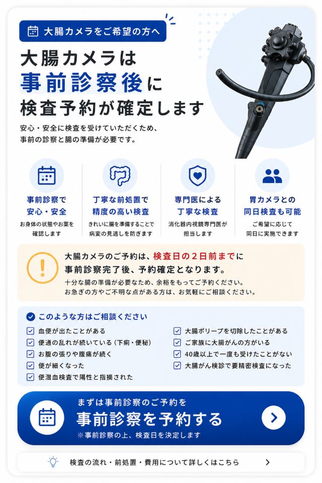 大腸カメラ予約